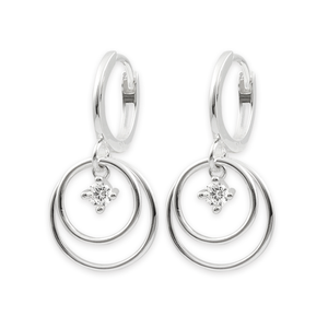 Bijoux Boucles D'oreilles En Argent Pour Les Femmes Sterling Incrustés 5A Zircon - Product Image 1