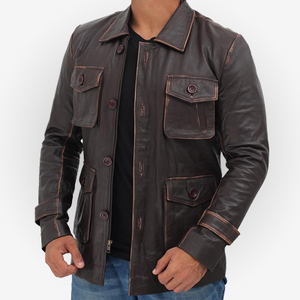 New Arrival <b>Men's</b> Lightweight Waterproof Breathable High Quality <b>Leather</b> Motorcycle <b>Jacket</b> Stylish Winter at Cheap Price - Product Image 3