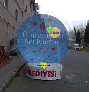 New Product High Quality Inflatable Snow Globe <b>Custom</b> Digital Printing Snow Globe - Product Image 2