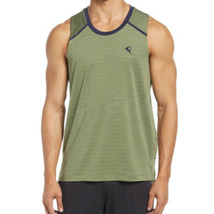 Gilet de gym pour hommes, mince, décontracté, respirant, séchage rapide, tricoté en polyester/coton de bonne qualité - Product Image 4