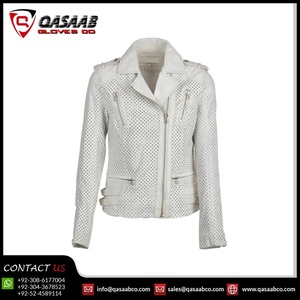 Chaquetas de Motociclista de Cuero PU para Mujer, con Cierre Completo, Transpirables, con Bolsillos en el Pecho, Manga Larga y Cuello Acolchado - Product Image 4