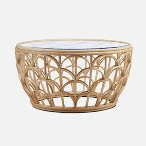 Hot deals 2019 rattan coffee table cheap rattan table 100% hand made high quality