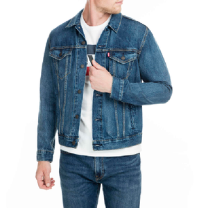 Veste en Denim à manches longues pour homme, coupe ample et surdimensionnée, 100% coton, fabrication directe d'usine - Product Image 4