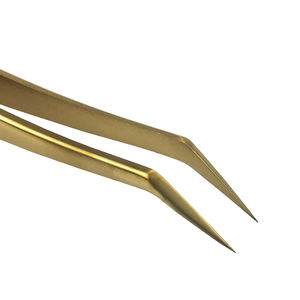 Pinzas profesionales de alta calidad para extensiones de pestañas, de acero inoxidable, con logo privado, instrumentos de manicura - Product Image 4
