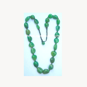 De piedras preciosas de joyería de moda teñido verde cayó collar de piedra - Product Image 1