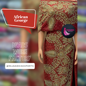 2024 haute qualité cristal paillettes dentelle tissu pour africain Headtie mariage George tissus blanc soie ODM pour adultes et femmes - Product Image 1