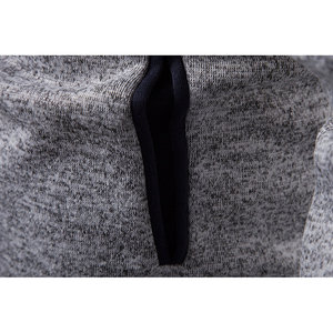 เสื้อฮู้ดลำลองผู้ชายผ้าฝ้าย100% มีซิปดีไซน์คอเสื้อแบบหนาหลากสีสำหรับฤดูใบไม้ร่วงและฤดูหนาว - Product Image 5