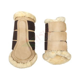 Bottes d'équitation western d'équipement équestre en gros de haute qualité pour le tendon de cheval et la protection des jambes en cuir - Product Image 1