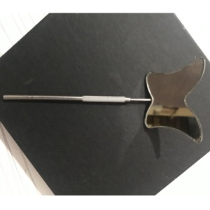 Grand miroir à cils papillon carré détachable en acier inoxydable Accessoires d'extensions de cils de luxe pour salon ou usage domestique - Product Image 1