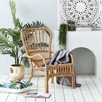 Chaise en rotin bohème, meubles faits à la main respectueux de l'environnement
