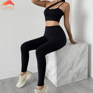 Ropa Deportiva de compresión para mujer, mallas de cintura alta y sujetadores acolchados, conjuntos de Yoga a juego - Product Image 6