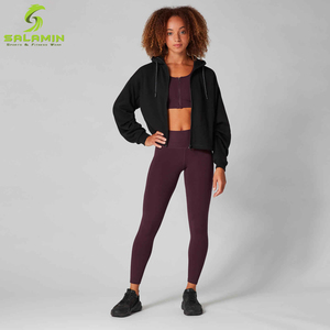 Mallas de Fitness para mujer, mallas de realce para gimnasio, de cintura alta, sólidas, sin costuras, para entrenamiento - Product Image 5