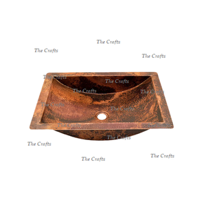 Fregadero Ovalado de Diseño Maravilloso en Cobre Martillado para Baño y Cocina - Product Image 2