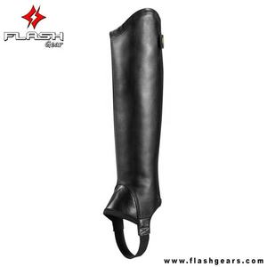 Premium en cuir véritable équitation demi-chaps adultes haute qualité enfant Style fermeture éclair équestre demi chaps hommes femmes équitation - Product Image 4