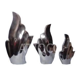 Vase à fleurs en métal fonte d'aluminium design scandinave poli miroir | Vase à fleurs de haute qualité pour décoration intérieure chic - Product Image 4