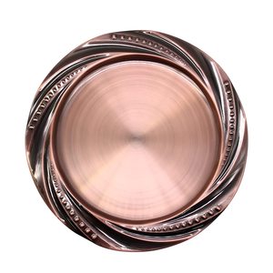 Plaques de chargeur métalliques en acier inoxydable, pour assiette à déjeuner, vaisselle de serveur ronde 1 pièce - Product Image 4