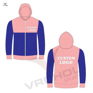 Sweat à capuche en polaire anti-rétrécissement et anti-rides personnalisé avec méthode de tissage tricoté au design brodé - Product Image 3