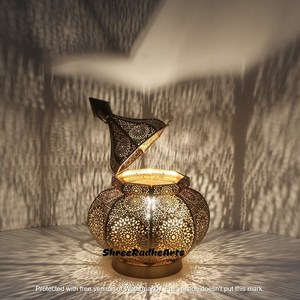 Moroccan <b>Lantern</b> Design | Vintage Decor <b>Lamp</b>, Spectacular Play of Light | <b>Table</b> <b>Lamp</b>+Garden <b>Lantern</b> | Home Decor | Golden Light - Product Image 1