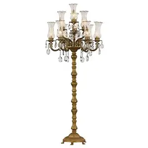 Candelabre en cristal de mariage royal en gros, support de bougie pour les fêtes de luxe, décoration de sol, centre de table - Product Image 1