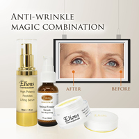 Set Perawatan Kulit Kecantikan Siang dan Malam Krim Serum Anti-Penuaan dengan Peptida, Vitamin C, Shea Butter Kimia & Herbal