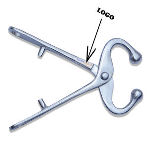 Meilleur modèle de porte-ligneau ovale réutilisable en acier inoxydable pour bétail, avec ressort, pour usage vétérinaire - Product Image 1