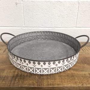 Bandeja grande de metal galvanizado para uso en utensilios de cocina - Product Image 1