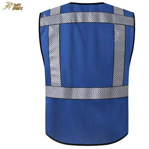 Safety Vest <b>Hi</b> <b>Vis</b> Work High Visible Patch with Pocket Security Guard Reflective Striping Protective Vests - Product Image 3