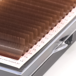 Extensiones de pestañas postizas de visón, color marrón miel, vegana, coreano, PBT, vendedor OEM - Product Image 4