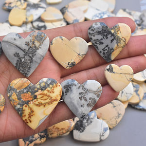 ¡Mejor calidad! Maligano-gemas sueltas en forma de corazón, jaspe, gema semipreciosa, corazón de cristal - Product Image 1