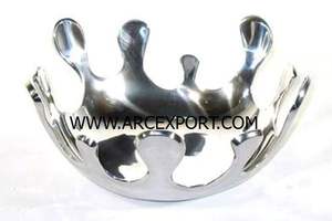 Vente en gros de bols de service de luxe en métal argenté bols de service de taille personnalisée pour la maison Table à manger bol d'ustensiles de cuisine - Product Image 6