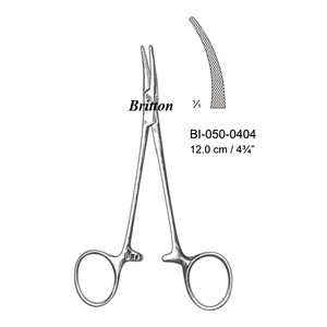 Pince à artères manuelle en acier inoxydable de 12 cm, finition miroir, à denture croisée, qualité A+, marque BRITTON, instrument de chirurgie générale - Product Image 1
