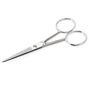 Tijeras para Cutículas de Acero Inoxidable de 4.5 Pulgadas para Diestros, Acabado Plateado, Hojas Curvas, Puntas Afiladas, Duraderas, para Arte de Uñas - Product Image 1