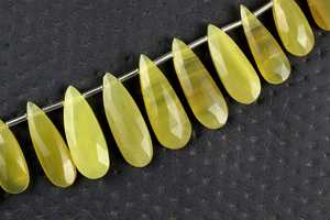 11 pièces opale jaune naturelle pierre précieuse à facettes en forme de poire perles de Briolette pour la fabrication de bijoux Bracelet collier - Product Image 5