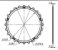 (FZF05V5) PLAQUE DE FRICTION pour embrayage dans ZF5HP30, FS-CP-1 convertisseurs