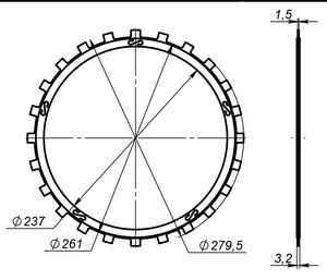 Placa de fricción para embrague, convertidores de FS-CP-1, FZF05V5 - Product Image 2