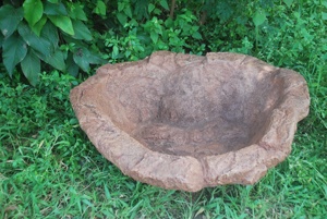 Ornement de lotus artificiel pour bassin de jardin en résine de fibre de verre légère et incassable, aspect pierre grise polie, KNT Creations FRP - Product Image 5