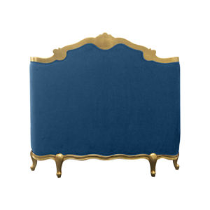 Cadres de lit bleus de style français en bois d'acajou - Product Image 3