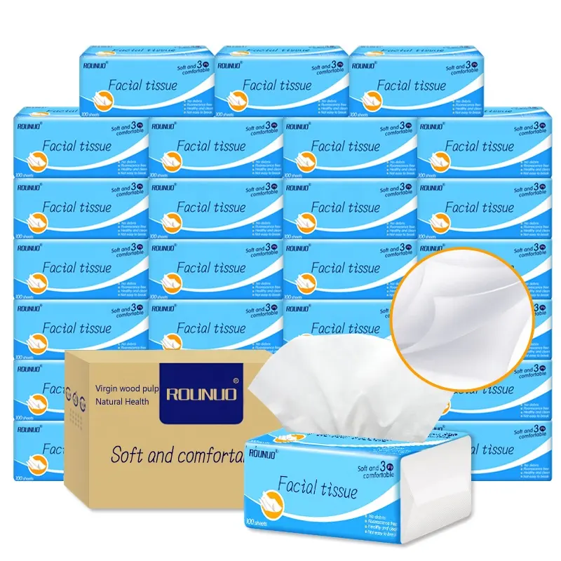 Mềm Gói OEM Logo Nhãn Hiệu Riêng Tissue Giấy Và Facial Tissue Đối Với Hộ Gia Đình