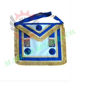 Silver Embroidery Provincial Steward Apron Kit Handmade Apron with Metal <b>Levels</b> and PM Collar - Product Image 4