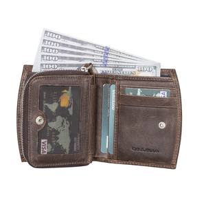 Cartera Elegante y Delgada de Cuero Genuino para Mujer Bouletta Vero Lady, con Cierre, Protección RFID y Forro de Cuero Genuino con Diseño de Puntos - Product Image 1