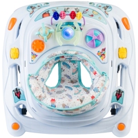 Table d'activités intelligente verte pour tout-petits UniCare OEM en gros, trotteur bébé en plastique et fer à 8 roues avec jouets musicaux et lumineux