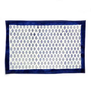 Printed <b>PVC</b> Floral Wedding <b>Table</b> Embroidered Minimalistic 13x19 150 GSM Lightweight 100% Organic Cotton GOTS Certified <b>Table</b> Mat - Product Image 3