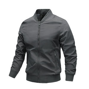 Chaqueta Bomber de cuero informal para hombre con logotipo personalizado de gran oferta estilo Formal con cremallera para deportes de béisbol de primavera y motocicletas - Product Image 5