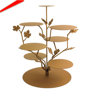 2024 Luxury Multi <b>Tier</b> Metal Big <b>Cake</b> <b>Stand</b> Cup <b>Cake</b> <b>Stand</b> with Copper Finished - Product Image 1