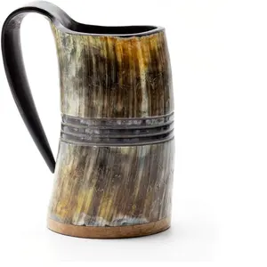 horn mugs with engraving in large sizes suitable for vikings