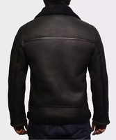 En gros 2021 Nouveaux hommes Marron Combattant Aviateur B3 Vol Bomber Fourrure En Peau de Mouton En Peau De Mouton Véritable Veste En Cuir D'hiver Offre Spéciale