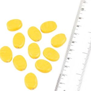 Cuentas de Cristal Amarillo para Prendas con Diseño Hecho a Mano en Vidrio Soplado, Tamaño 18.1x13.6mm - Compre a los Mejores Precios en India Arts Palace - Product Image 1