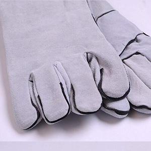 Meilleure vente Gants de soudage unisexes à doigts complets à manchette longue en cuir véritable PU épais antidérapant Protection des mains - Product Image 2