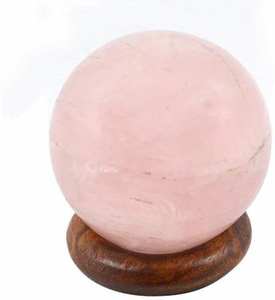 Esfera de cuarzo rosa etéreo de primera calidad, cristal curativo pulido para amor, energía, compasión y decoración de santuario para el hogar sereno - Product Image 1