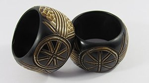 Anneaux de serviette d'herbe de mer de luxe faits à la main porte-anneau de serviette de concepteur indien classique nouveau élégant en gros Seagrass mariages Tables - Product Image 5